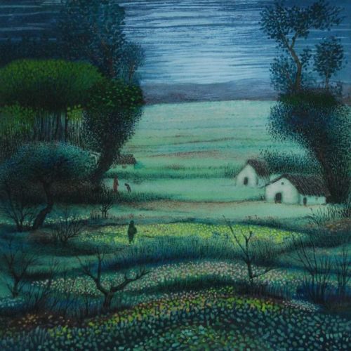 Landscape - XXIX | Water Color on Paper | 29 x 26.5 CM | 2007 | Available | Price: Contact Us 