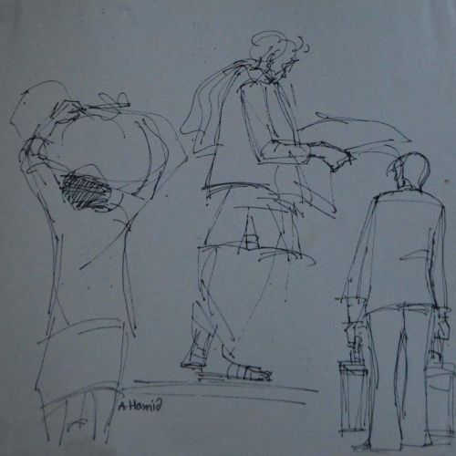 On the Spot - II | Ink Pen on paper | 22 x 20 CM | 1977 | Available | Price: Contact Us