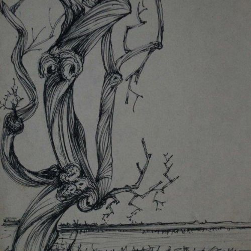 Landscape - XL | Ink Pen on Paper | 30 x 18 CM | 1975 | Available | Price: Contact Us