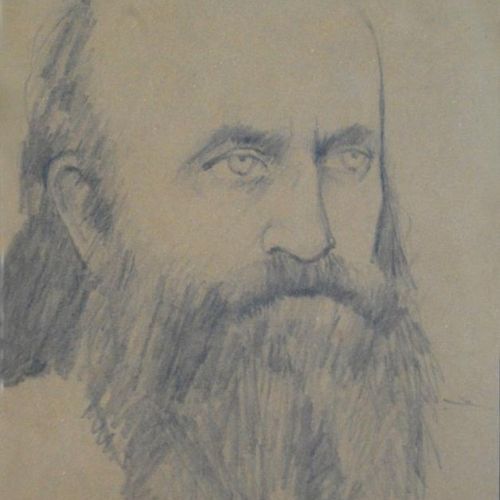 Portrait - VII | Pencil on Paper | 26 x 16 CM | 1980 | Available | Price: Contact Artist 