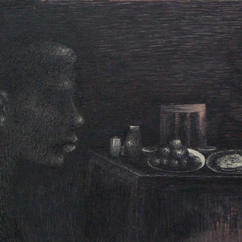 Waiting | Ball Pen on Paper | 22.5 x 16 CM | 2000 | Available | Price: Contact Us