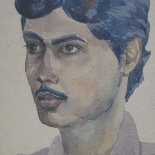 Portrait - XIII | Water Colour on Paper | 26 x 17 CM | 1981 | Available | Price: Contact Artist 