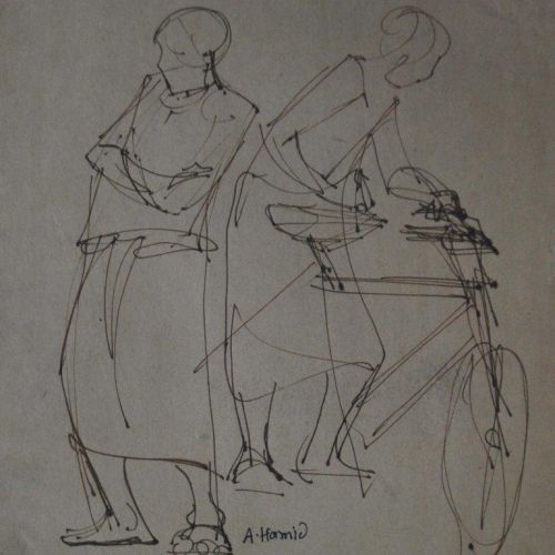 On the Spot - I | Ink Pen on paper | 22 x 20 CM | 1977 | Available | Price: Contact Us