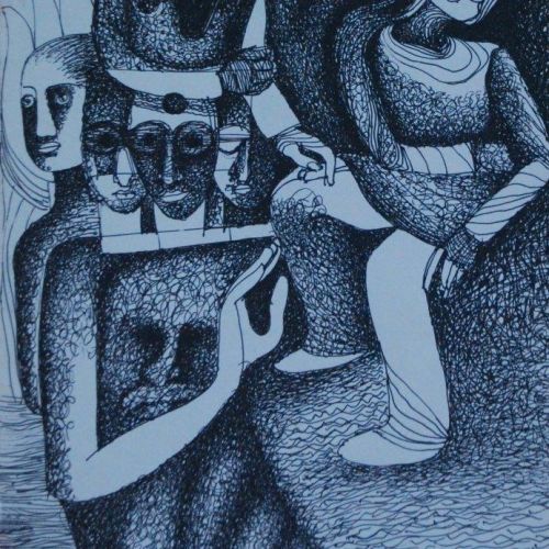 Untitled - XXI | Gel Pen on Paper | 22 x 15 CM | 2012 | Available | Price: Contact Us