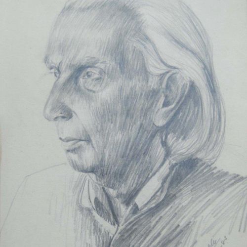 Portrait - I | Pencil on Paper | 30.5 x 24.5 CM | 1983 | Available | Price: Contact Artist 