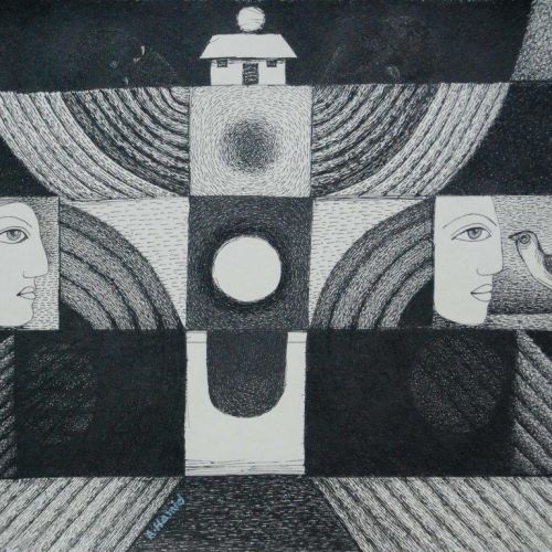 Farm | Gel Pen on Paper | 30.5 x 25.5 CM | 2013 | Available | Price: Contact Us 