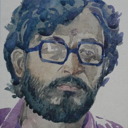 Portrait -XIV |  Water Colour on Paper | 27 x 17.5 CM | 1981 | Available | Price: Contact Artist 