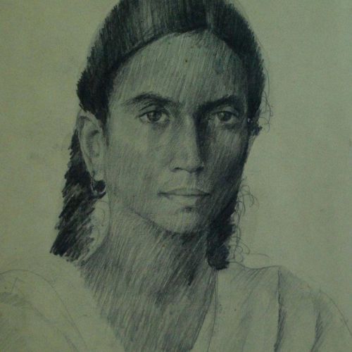 Portrait - XXXVI | Pencil on paper | 31.5 x 24 CM | 1980 | Available | Price: Contact Artist 