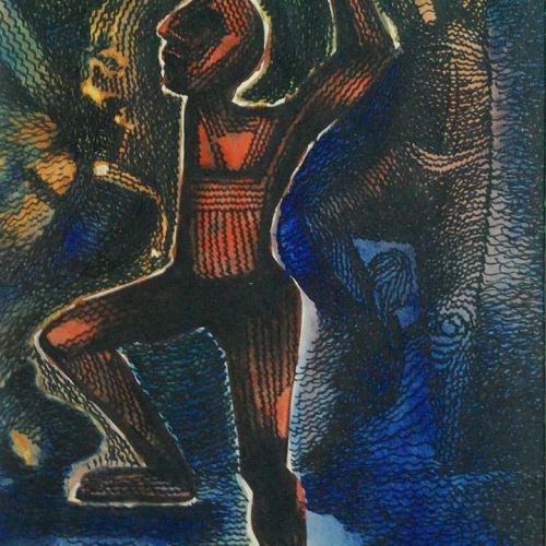 Dance | Water Colour and Pen on Paper | 24 x 17 CM | 1996 | Available | Price: Contact Us 