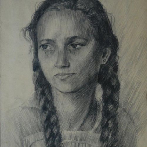 Portrait - XXXI | Pencil on paper | 32 x 24.5 CM | 1979 | Available | Price: Contact Artist 