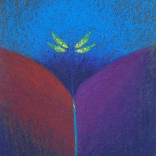 Flower | Oil Pastel on Paper | 27 x 18.5 CM | 1980 | Available | Price: Contact Us 