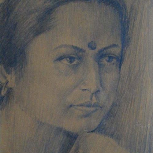 Portrait - XXXV | Pencil on paper | 26.5 x 16 CM | 1980 | Available | Price: Contact Artist