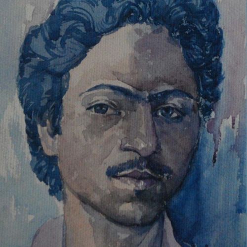Portrait - LII | Water color on paper | 25 x 17 CM | 1978 | Available | Price: Contact Artist 