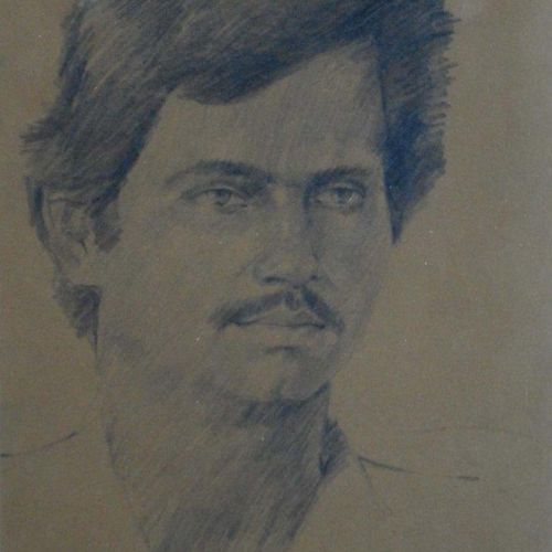 Portrait - XLVI | Pencil on paper | 25.5 x 16.5 CM | 1980 | Available | Price: Contact Artist 