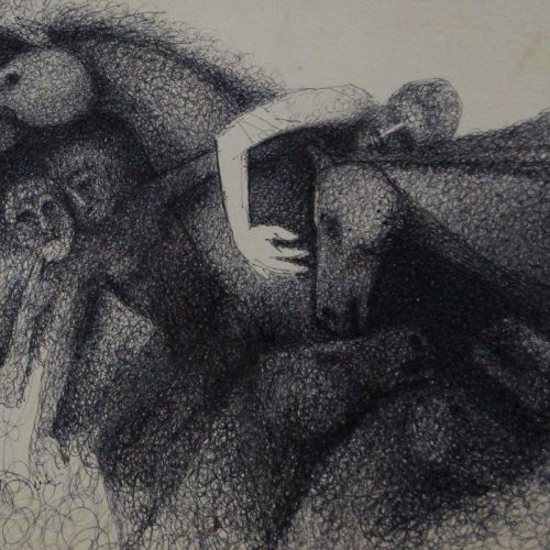 Struggle | Ball Pen on Paper | 24 x 17 CM | 2006 | Available | Price: Contact Us 