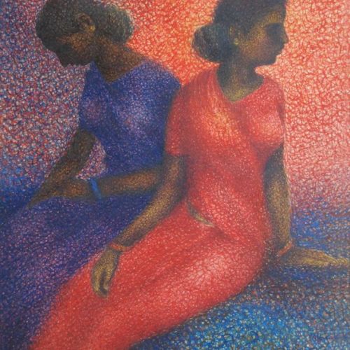 Two Women | Water Colour on Paper | 57.5 x 42 CM | 2002 | Available | Price: Contact Us