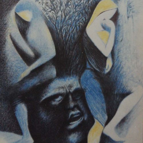 Tension | Color Pencil and Pen on Paper | 19.5 x 13.5 CM | 2000 | Available | Price: Contact Us 