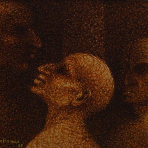 Three Men | Water Colour on Paper | 25 x 18 CM | 1995 | Available | Price: Contact Us