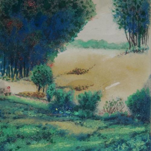 Landscape - XIV | Water Colour on Paper | 25 x 17 CM | 1978 | Available | Price: Contact Us
