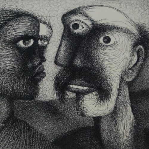Conversation - II | Gel Pen on Paper | 36.5 x 22 CM | 2011 | Available | Price: Contact Us 