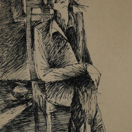 Friendship | Pen on Paper | 27.5 x 16.5 CM | 1978 | Available | Price: Contact Us