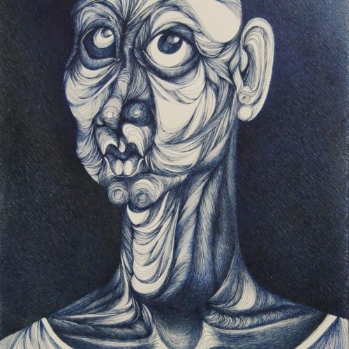 Silent Observer | Pen on Paper | 41 x 30 CM | 2003 | Available | Price: Contact Us 