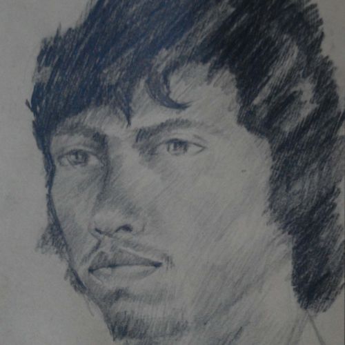 Portrait - XXXIII | Pencil on paper | 22 x 16 CM | 1980 | Available | Price: Contact Artist 
