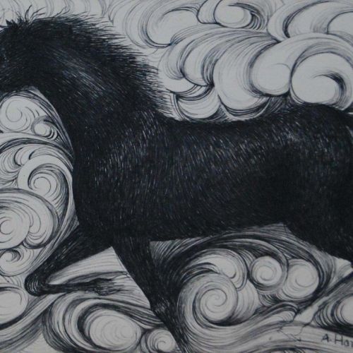 Horse - III | Ball Pen on Paper | 23 x 18 CM | 2011 | Available | Price: Contact Us