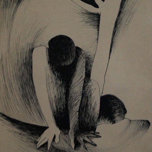 Rest - X | Gel Pen on Paper | 25 x 19.5 CM | 1978 | Available | Price: Contact Us