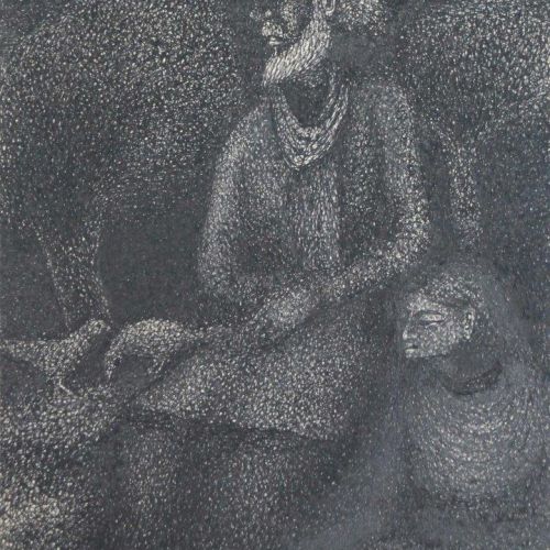With Daughter | Gel Pen on Paper | 25.5 x 18 CM  | 2005 | Available | Price : Contact Us