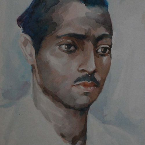 Portrait - XLII | Water Colour on Paper | 24.5 x 17 CM | 1980 | Available | Price: Contact Artist 