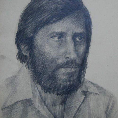 Portrait - XLVIII | Pencil on paper | 30 x 22 CM | 1982 | Available | Price: Contact Artist 
