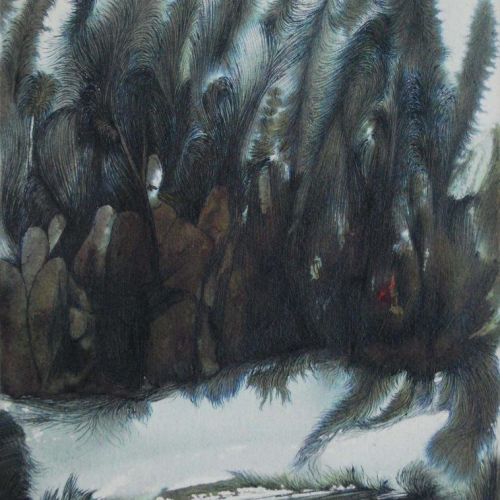 Landscape - X | Water Colour and Pen on Paper | 30.5 x 22.5 CM | 1981 | Available | Price: Contact Us