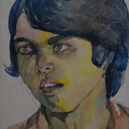 Portrait - LI | Water color on paper | 23.5 x 16 CM | 1978 | Available | Price: Contact Artist 