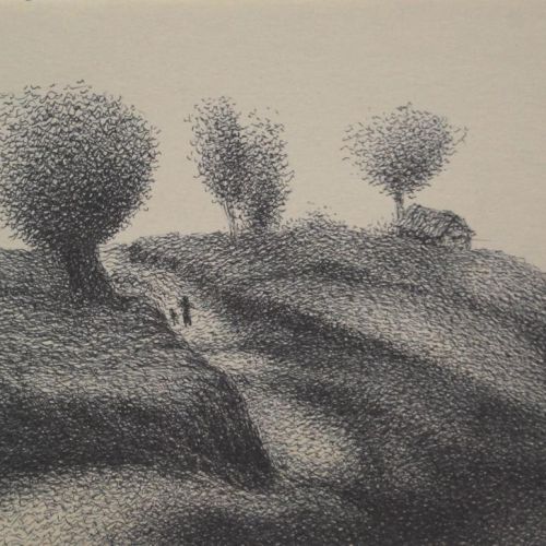 Landscape - VI | Pen on Paper | 25 x 17.5 CM | 1994 | Available | Price: Contact Us