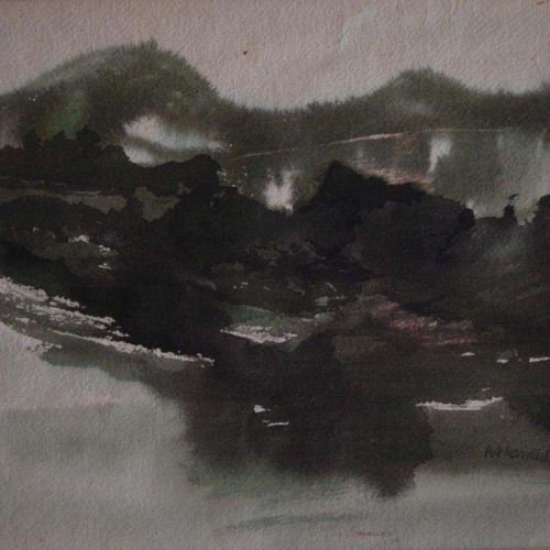 Landscape - XXXVIII | Water Colour on Paper | 34.5 x 27 CM | 1980 | Available | Price: Contact Us 