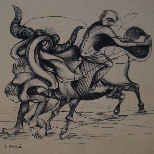 Untitled - XII | Ball Pen on Paper | 18.5 x 17 CM | 2001 | Available | Price: Contact Us 