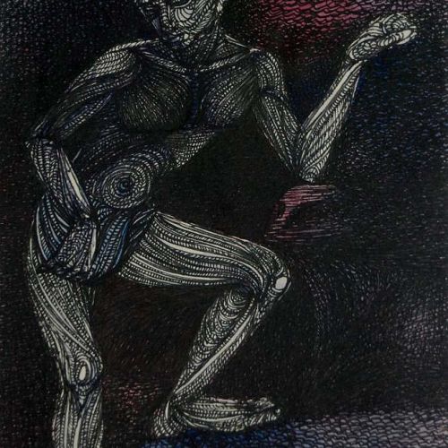 Rest - II | Pen & Water Colour on Paper | 26 x 17 CM | 1998 | Available | Price: Contact Us 