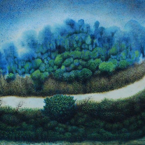 Landscape - XV | Water Colour and Pen on Paper | 30 x 25.5 CM | 2018 | Available | Price: Contact Us 