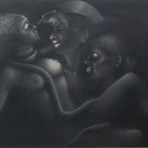 The Snake | Ball Pen on Paper | 54 x 35.5 CM | 1996 | AIFACS Awarded 1996 | Available | Price: Contact Us