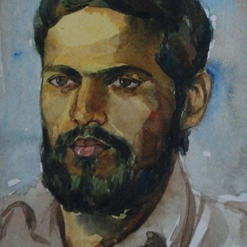 Portrait - XLI | Water Colour on Paper | 26 x 18 CM | 1981 | Available | Price: Contact Artist 