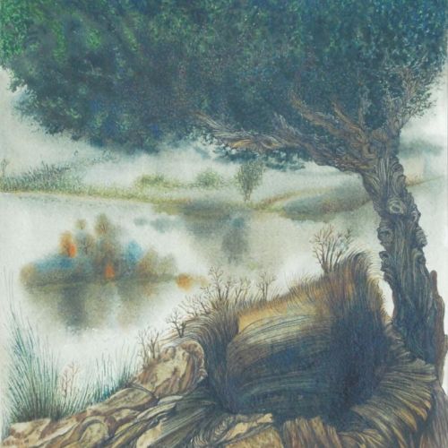 Old well - Water Colour on Paper | 34.5 x 27 CM | 1978 | Available | Price: Contact Us 