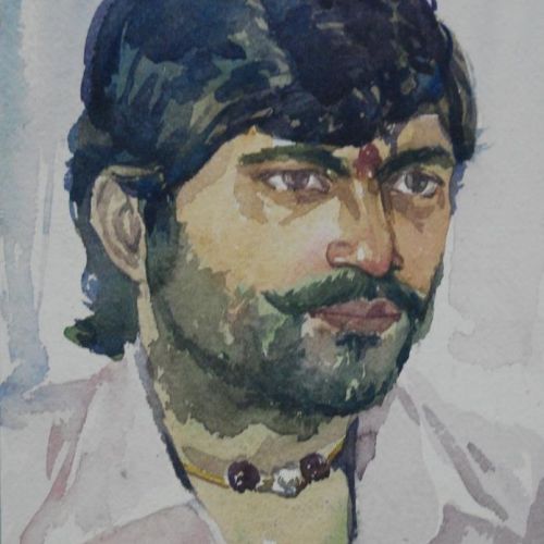 Portrait - XII | Water Colour on Paper | 27 x 18.5 CM | 1981 | Available | Price: Contact Artist 