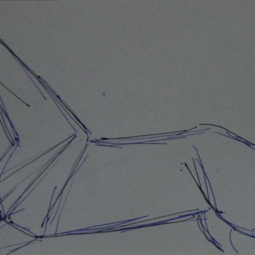Running Horse - IV | Pen on Paper | 21.5 x 11 CM | 2007 | Available | Price: Contact Us