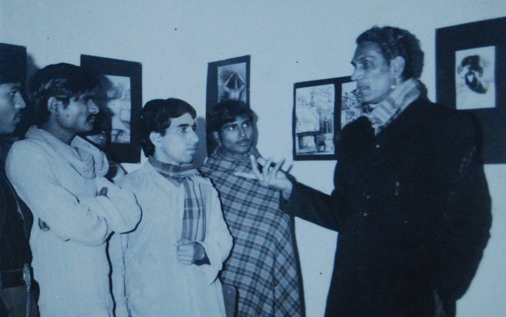 Exhibition visit by Sh. K.S.Kulkarni Dean B.H.U. Art & Music Faculty